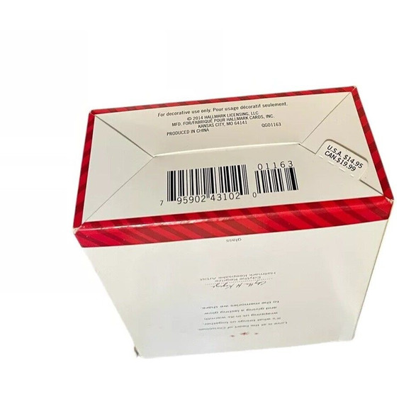 HALLMARK KEEPSAKE 2014 GLASS OUR CHRISTMAS TOGETHER XMAS ORNAMENT NIB VTGVTG - Picture 6 of 12